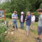 Owen Green at the Lye Valley Open Day in Oxford on June 25th, demonstrating local Corallian fossils.